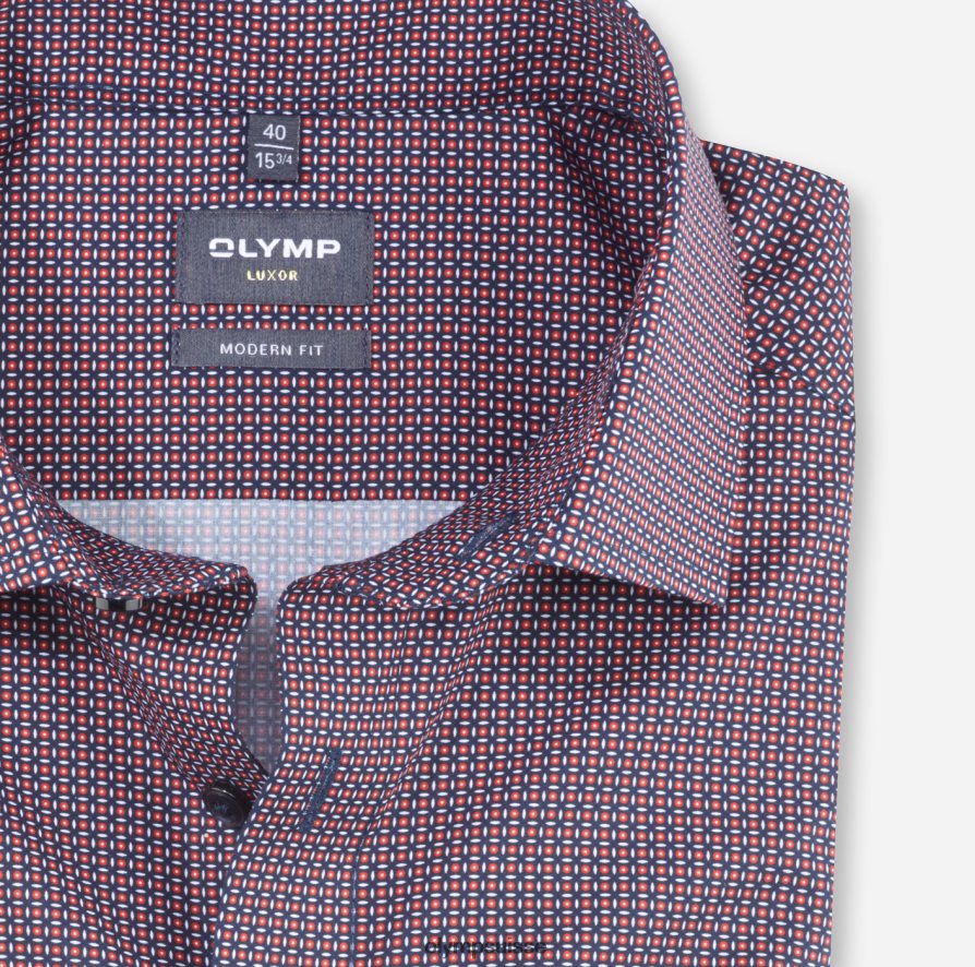 coupe moderne louxor, chemise d\'affaires, global kent, rouge OLYMP vêtements VVP4DB1230