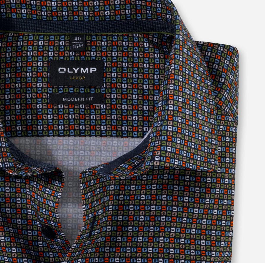 coupe moderne louxor, chemise d\'affaires, kent mondial, citron vert OLYMP vêtements VVP4DB1142