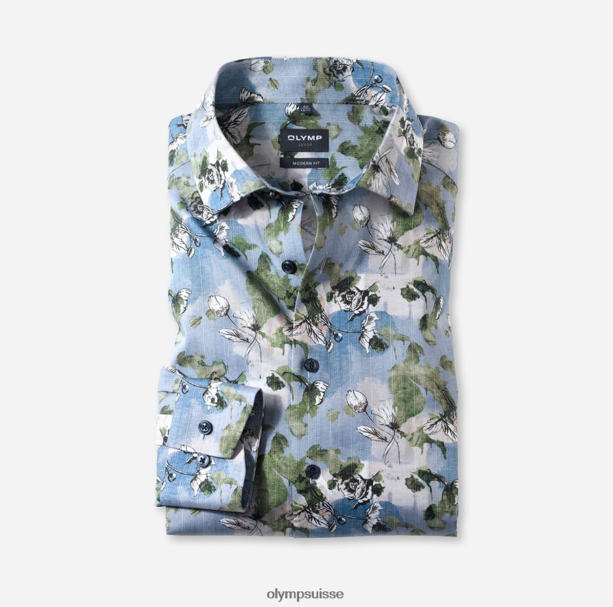 coupe moderne louxor, chemise d'affaires, kent mondial, citron vert OLYMP vêtements VVP4DB916