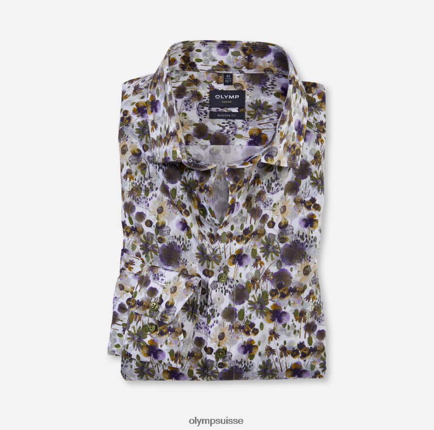 coupe moderne louxor, chemise d'affaires, kent mondial, citron vert OLYMP vêtements VVP4DB931