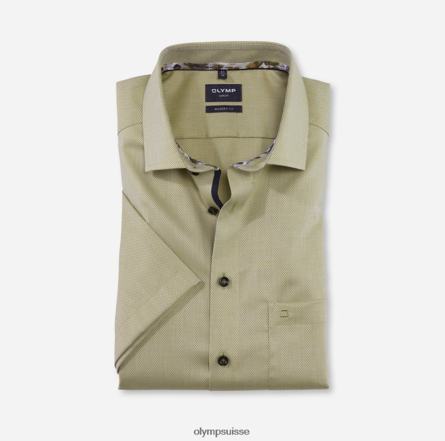 coupe moderne louxor, chemise d'affaires, kent mondial, citron vert OLYMP vêtements VVP4DB990