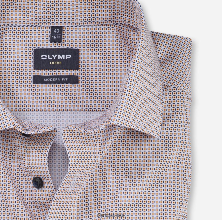 coupe moderne louxor, chemise d\'affaires, kent mondial, mandarin OLYMP vêtements VVP4DB1239