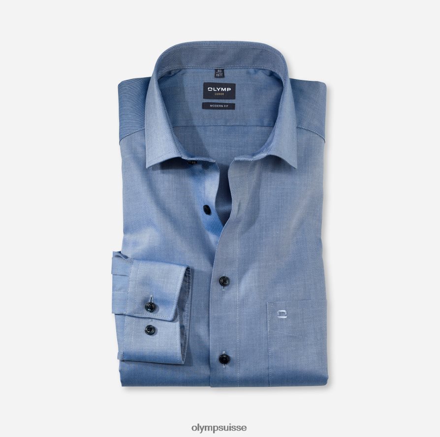 coupe moderne louxor, chemise d'affaires, kent mondial, marine OLYMP vêtements VVP4DB1038
