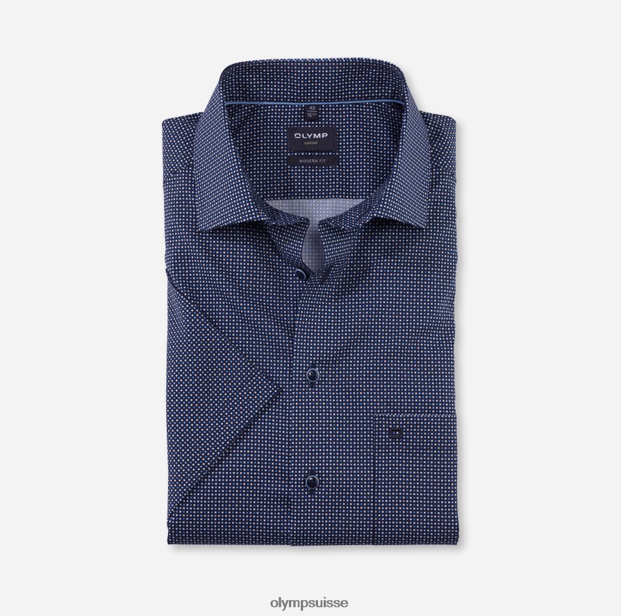 coupe moderne louxor, chemise d'affaires, kent mondial, marine OLYMP vêtements VVP4DB1112