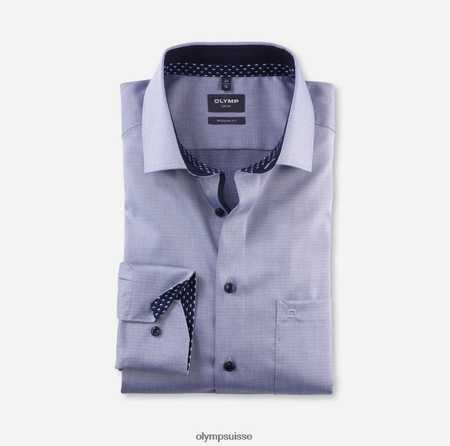 coupe moderne louxor, chemise d'affaires, kent mondial, marine OLYMP vêtements VVP4DB969