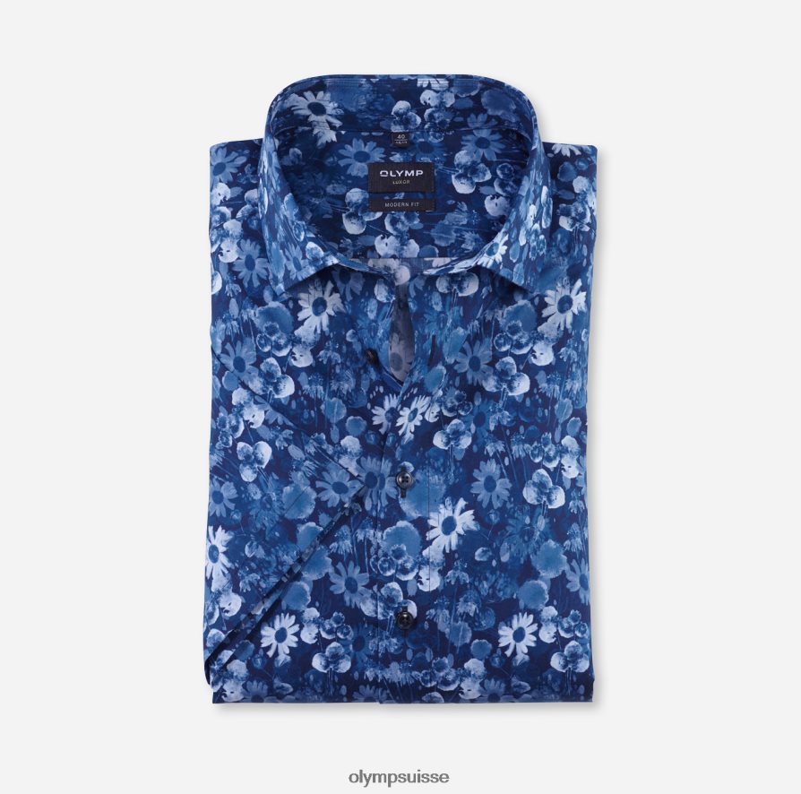 coupe moderne louxor, chemise d'affaires, kent mondial, marine OLYMP vêtements VVP4DB977