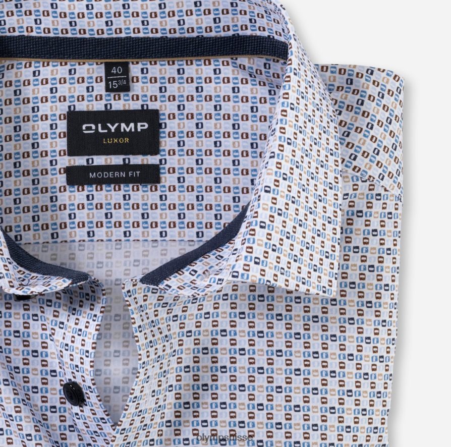 coupe moderne louxor, chemise d\'affaires, kent mondial, naturel OLYMP vêtements VVP4DB1162
