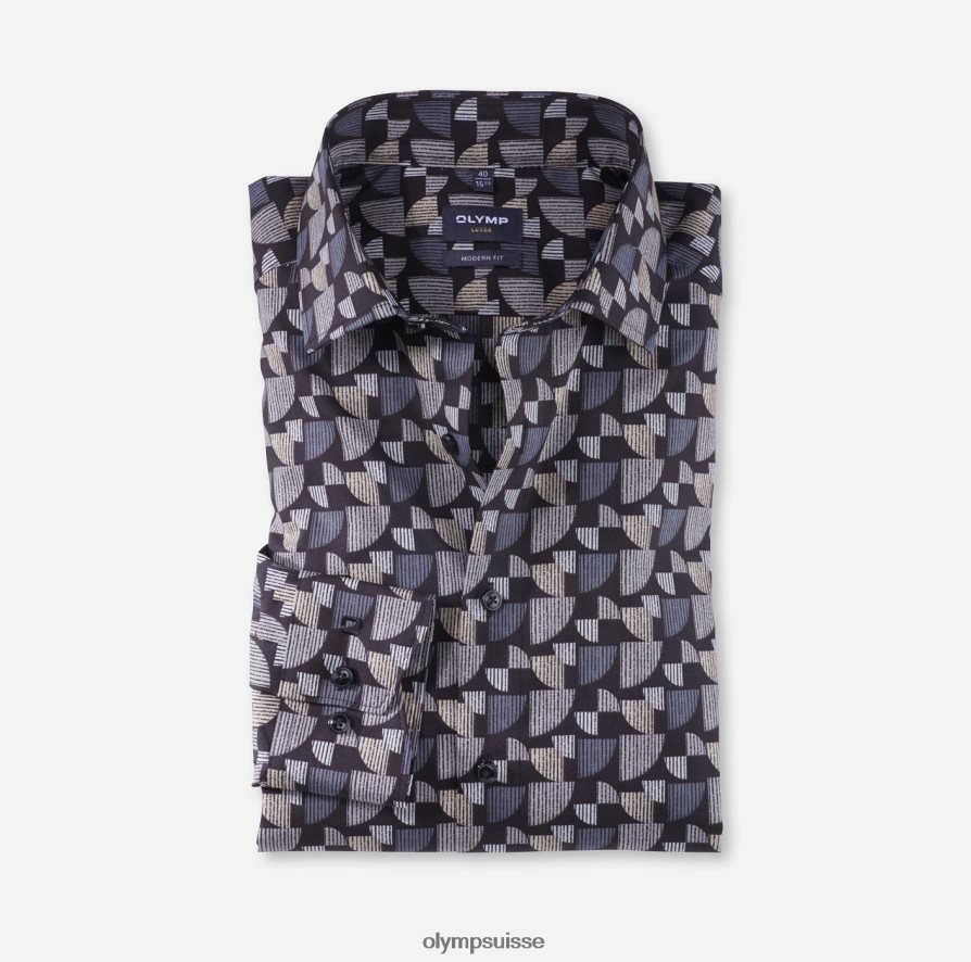 coupe moderne louxor, chemise d'affaires, kent mondial, taupe OLYMP vêtements VVP4DB1003