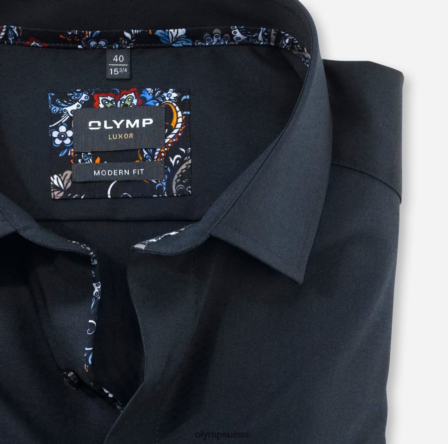 coupe moderne louxor, chemise d\'affaires, manches longues extra longues, kent mondial, cobalt OLYMP vêtements VVP4DB1425