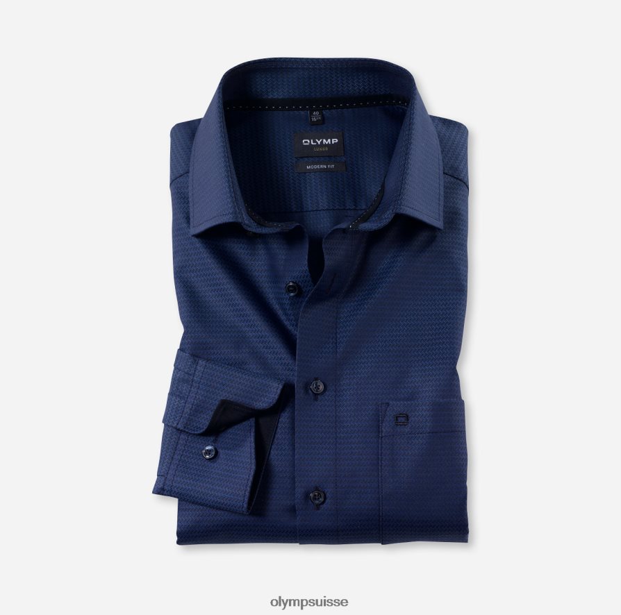 coupe moderne louxor, chemise d'affaires, manches longues extra longues, kent mondial, marine OLYMP vêtements VVP4DB1415