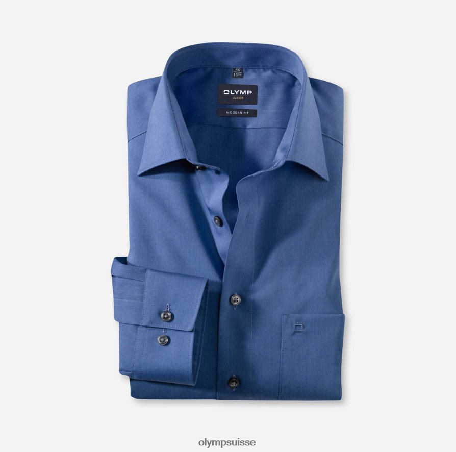 coupe moderne louxor, chemise d'affaires, new kent, indigo OLYMP vêtements VVP4DB1384