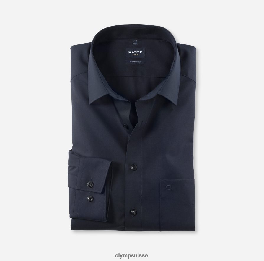 coupe moderne louxor, chemise d'affaires, new kent, indigo OLYMP vêtements VVP4DB1394