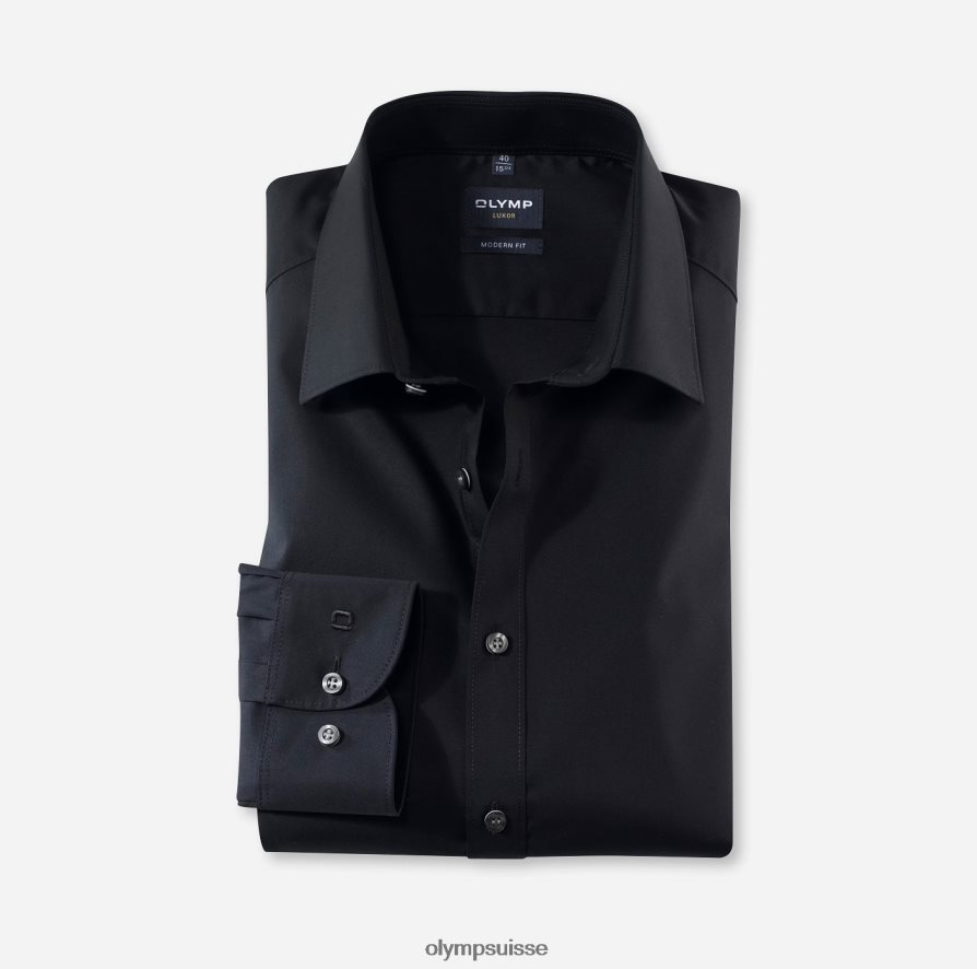 coupe moderne louxor, chemise d'affaires, new kent, noir OLYMP vêtements VVP4DB1381