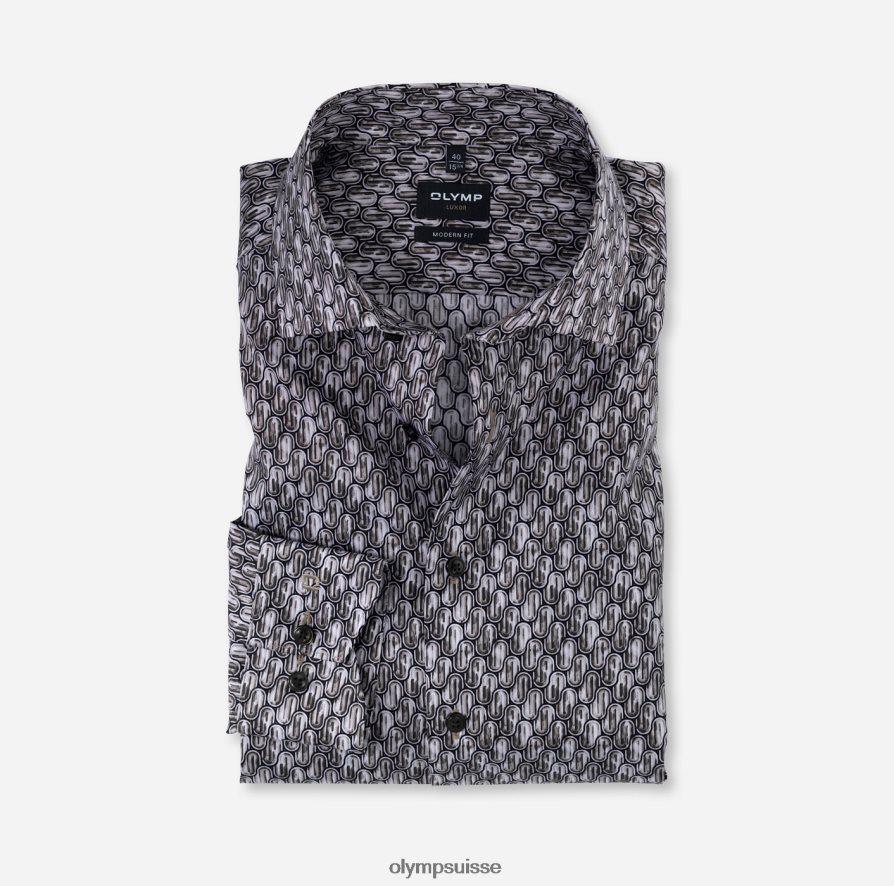 louxor coupe moderne, chemise d'affaires, global kent, marron OLYMP vêtements VVP4DB1294