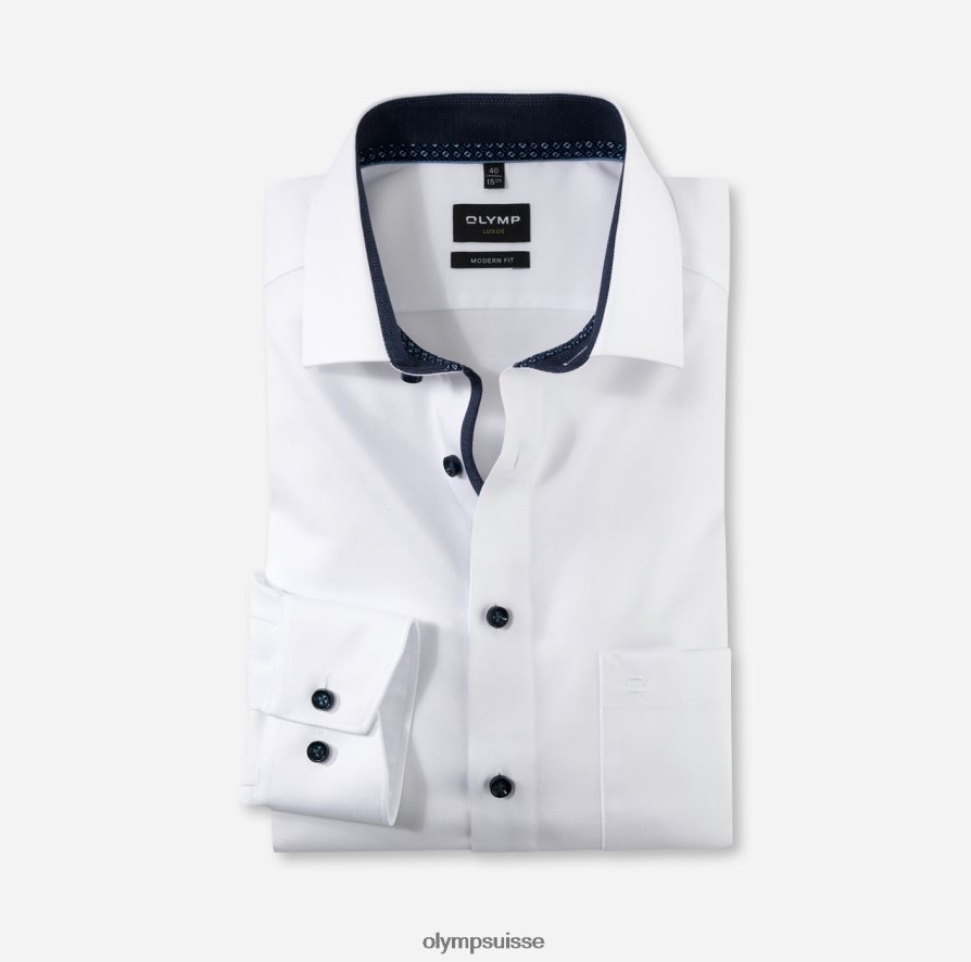 louxor coupe moderne, chemise d'affaires, manches longues extra longues, kent mondial, blanc OLYMP vêtements VVP4DB1438