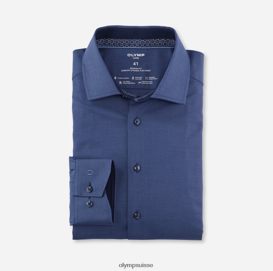 luxor 24/7 coupe moderne, chemise d'affaires, global kent, marine OLYMP vêtements VVP4DB1011