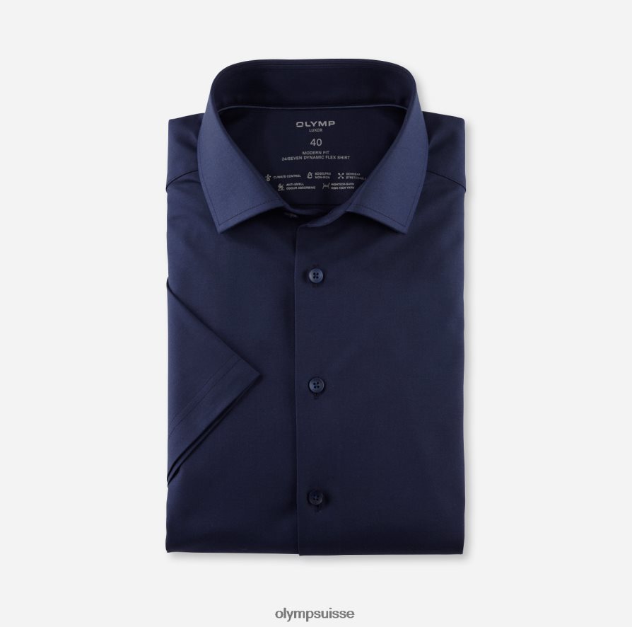 luxor 24/7 coupe moderne, chemise d'affaires, global kent, marine OLYMP vêtements VVP4DB1039