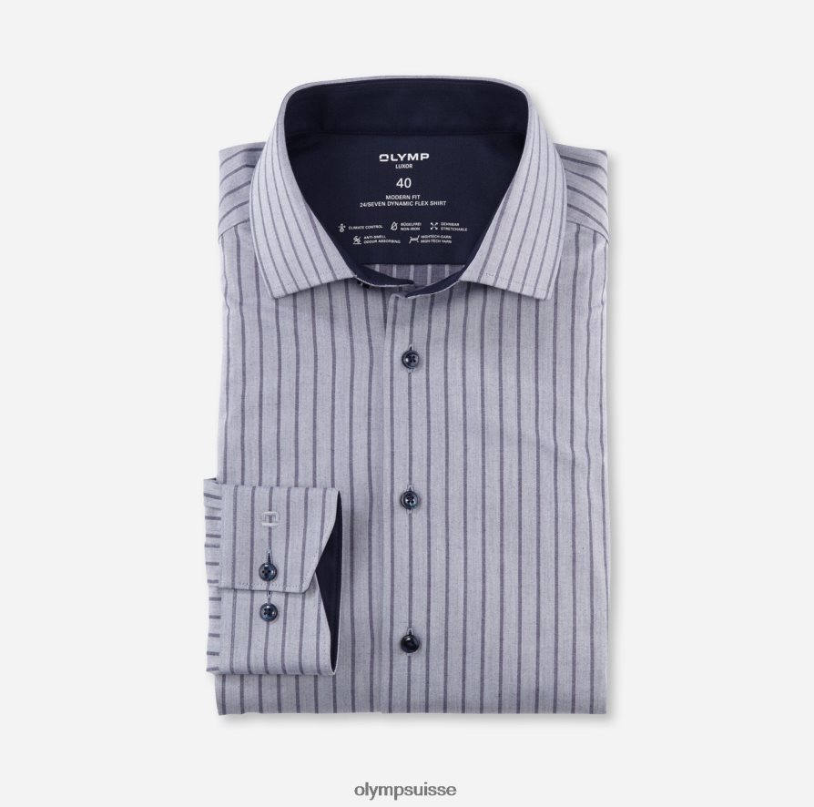 luxor 24/7 coupe moderne, chemise d'affaires, global kent, marine OLYMP vêtements VVP4DB1073