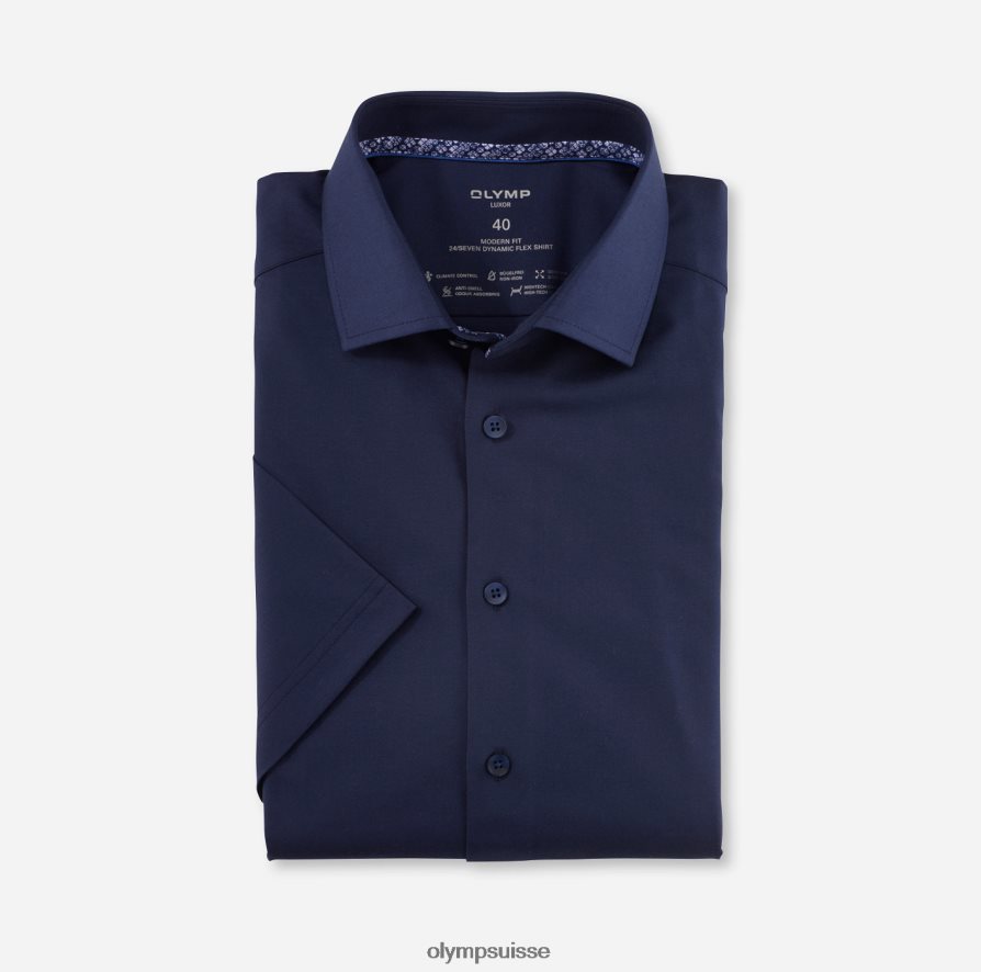 luxor 24/7 coupe moderne, chemise d'affaires, global kent, marine OLYMP vêtements VVP4DB1080