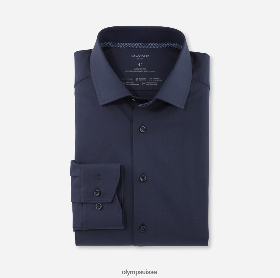 luxor 24/7 coupe moderne, chemise d'affaires, global kent, marine OLYMP vêtements VVP4DB1277