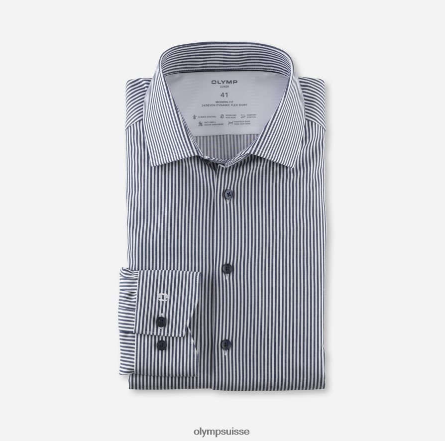 luxor 24/7 coupe moderne, chemise d'affaires, global kent, marine OLYMP vêtements VVP4DB959
