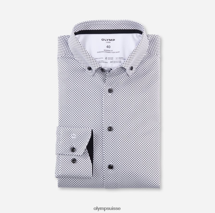 luxor 24/7 modern fit, chemise business, boutonnée, noir OLYMP vêtements VVP4DB1064