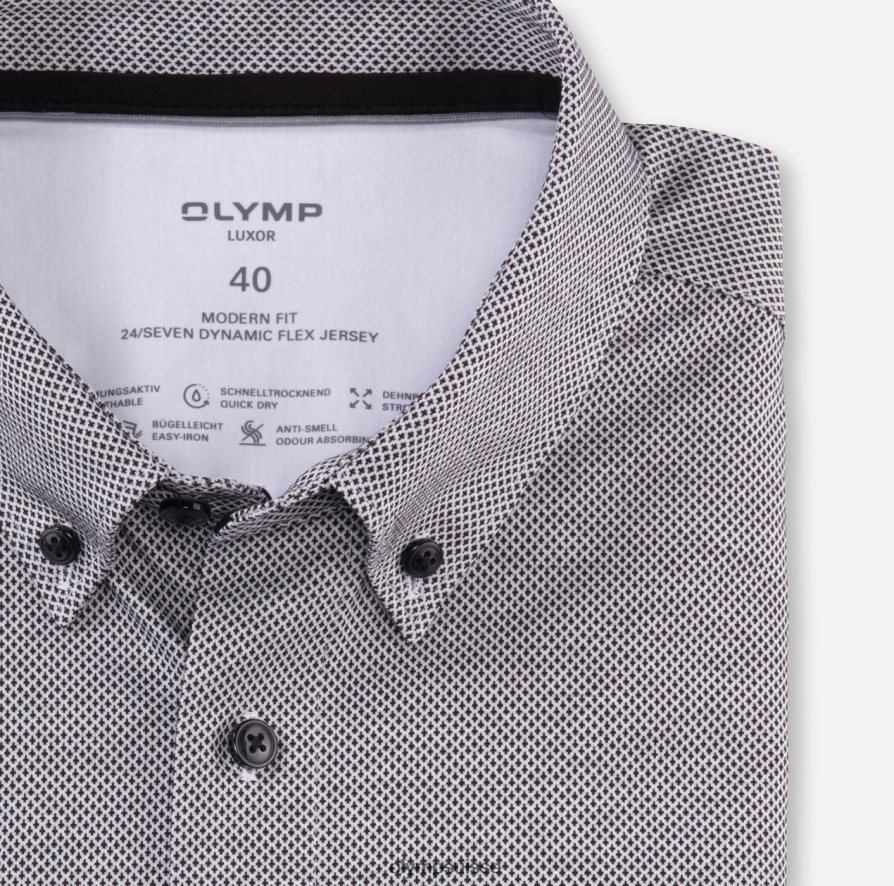 luxor 24/7 modern fit, chemise business, boutonnée, noir OLYMP vêtements VVP4DB1070