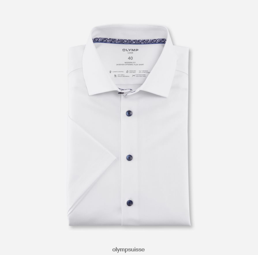 luxor 24/7 modern fit, chemise business, global kent, blanc OLYMP vêtements VVP4DB1068
