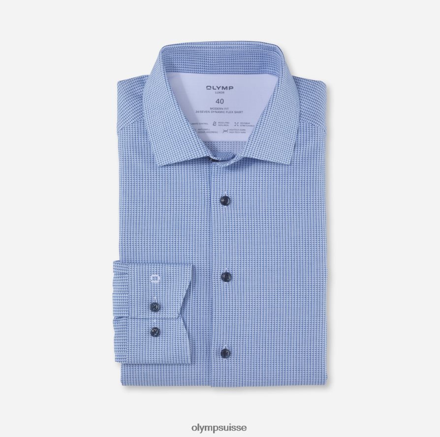 luxor 24/7 modern fit, chemise business, global kent, bleu OLYMP vêtements VVP4DB1053