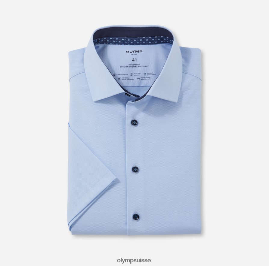 luxor 24/7 modern fit, chemise business, global kent, bleu clair OLYMP vêtements VVP4DB1127