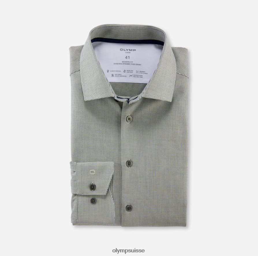 luxor 24/7 modern fit, chemise business, global kent, citron vert OLYMP vêtements VVP4DB918