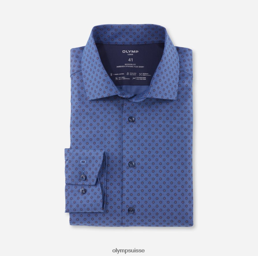 luxor 24/7 modern fit, chemise business, global kent, marron rougeâtre OLYMP vêtements VVP4DB1074