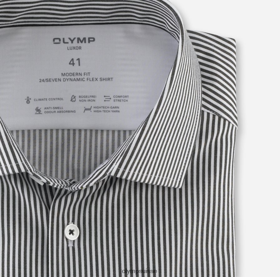 luxor 24/7 modern fit, chemise business, global kent, noir OLYMP vêtements VVP4DB921