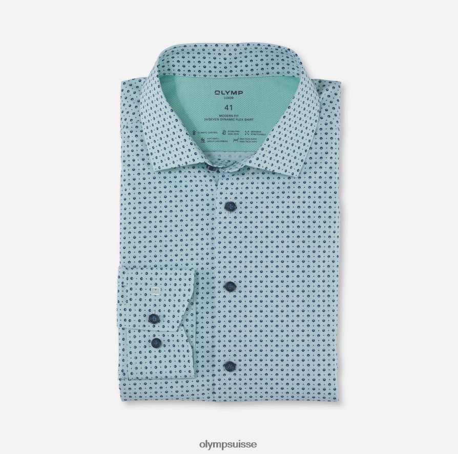 luxor 24/7 modern fit, chemise business, global kent, vert clair OLYMP vêtements VVP4DB1218