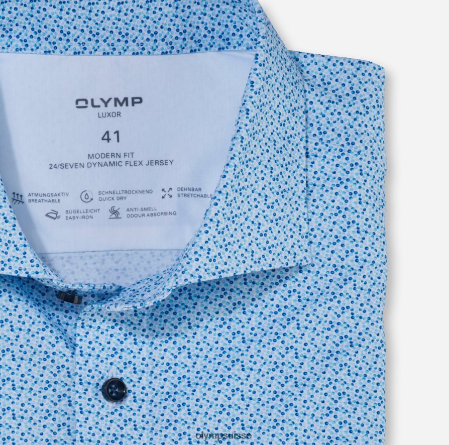 luxor 24/7 modern fit, chemise business, kent, aqua OLYMP vêtements VVP4DB1204