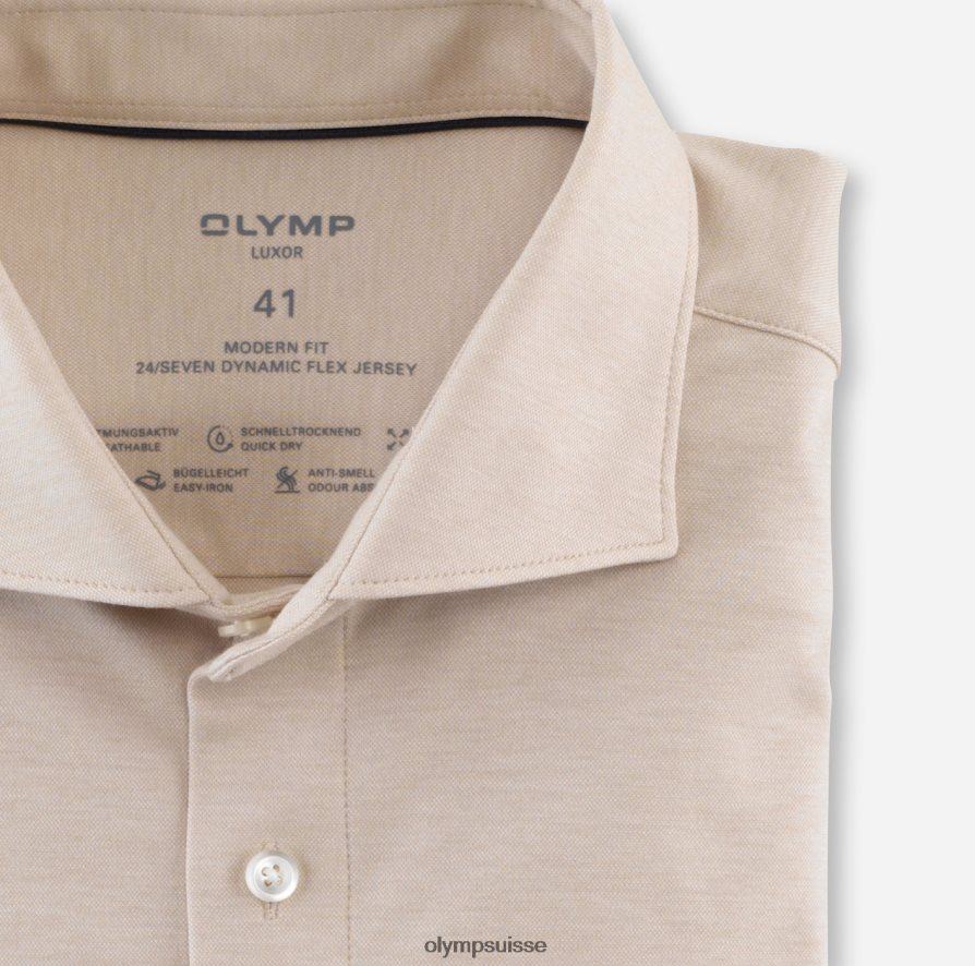 luxor 24/7 modern fit, chemise business, kent, beige OLYMP vêtements VVP4DB1344
