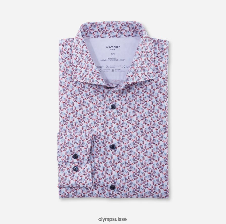luxor 24/7 modern fit, chemise business, kent, blanc OLYMP vêtements VVP4DB1079