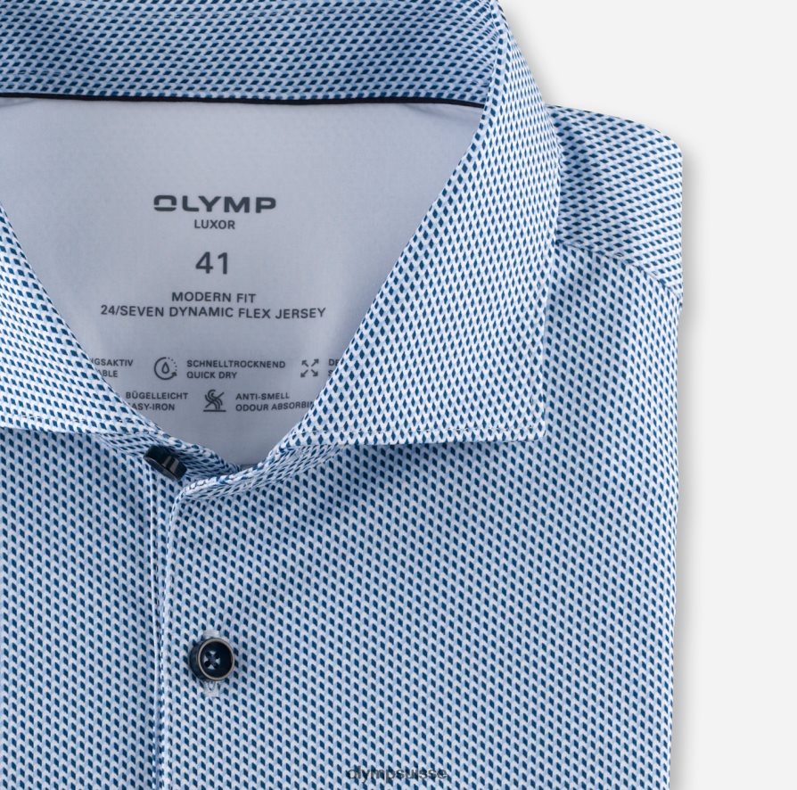 luxor 24/7 modern fit, chemise business, kent, bleu OLYMP vêtements VVP4DB1106
