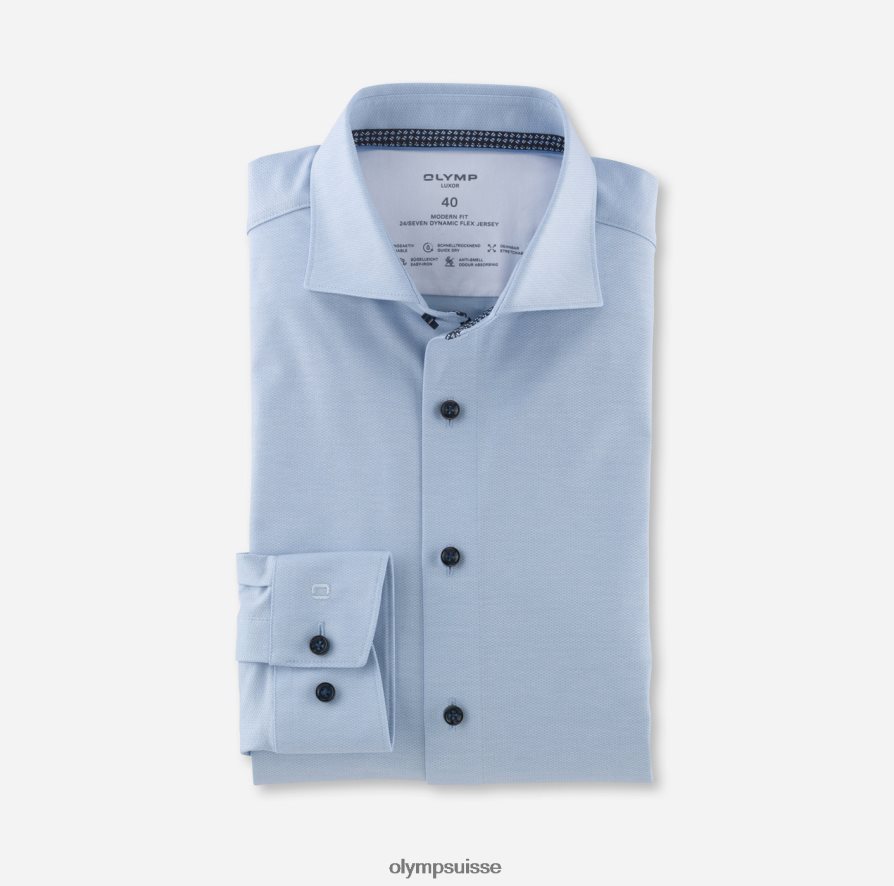 luxor 24/7 modern fit, chemise business, kent, bleu OLYMP vêtements VVP4DB1257