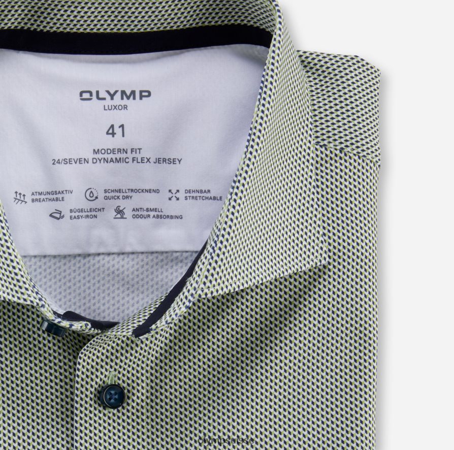 luxor 24/7 modern fit, chemise business, kent, citron vert OLYMP vêtements VVP4DB1040