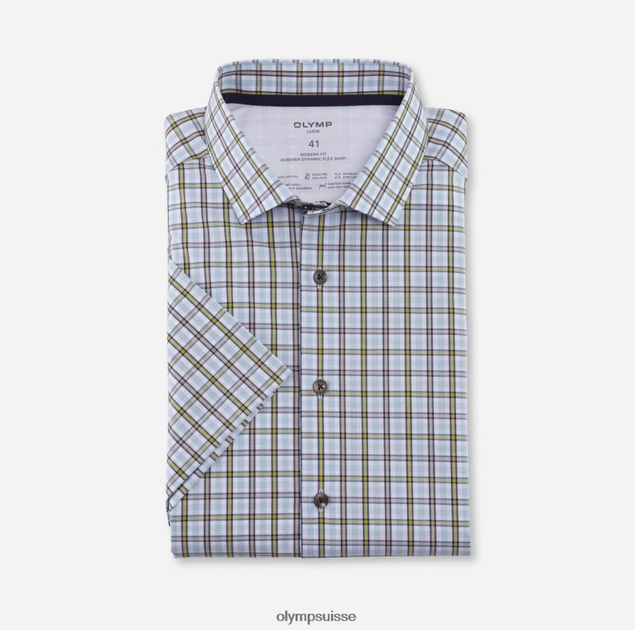 luxor 24/7 modern fit, chemise business, kent moderne, citron vert OLYMP vêtements VVP4DB1052
