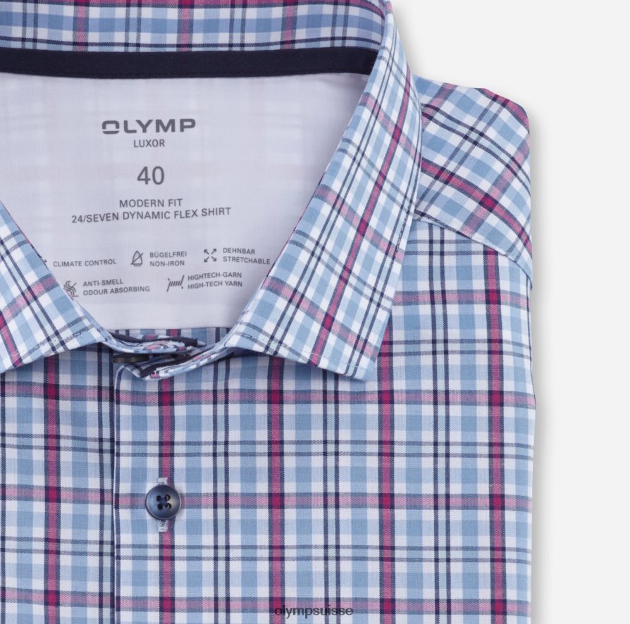 luxor 24/7 modern fit, chemise business, kent moderne, fuchsia OLYMP vêtements VVP4DB927