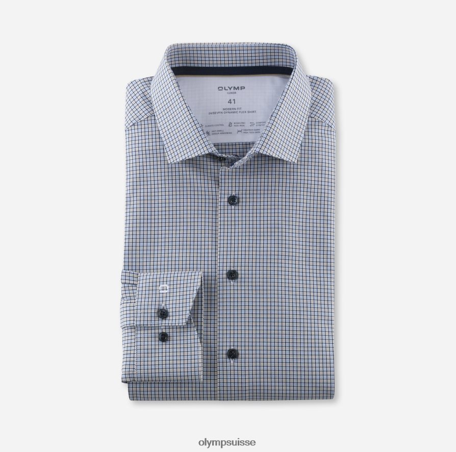luxor 24/7 modern fit, chemise business, kent moderne, naturel OLYMP vêtements VVP4DB1087