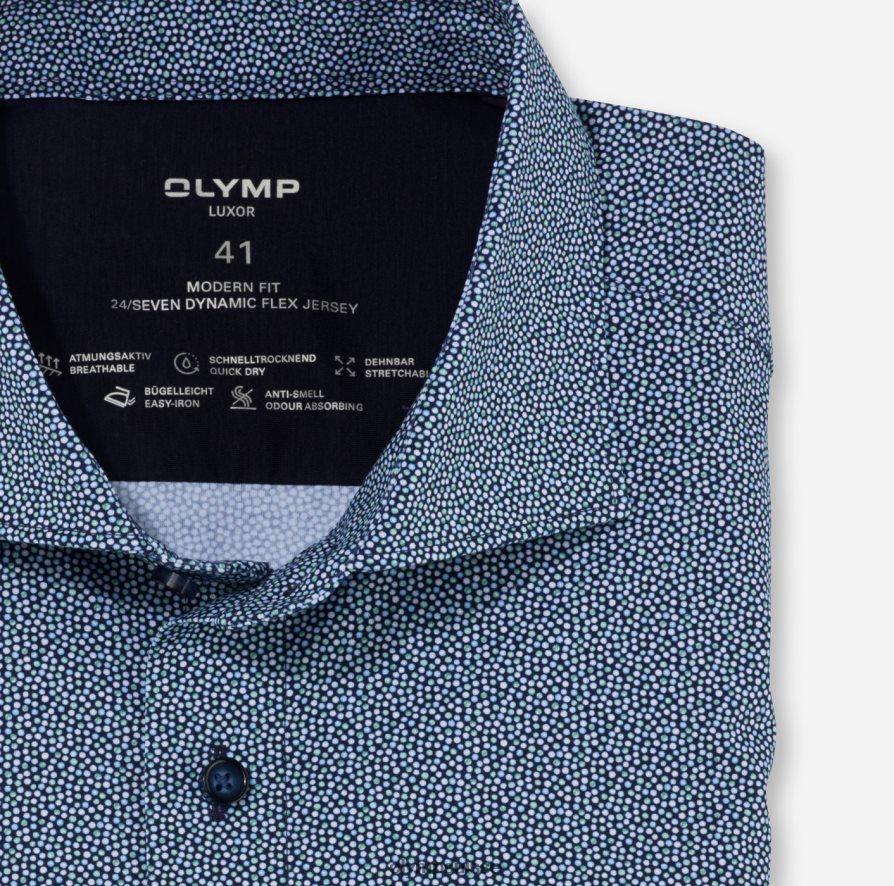 luxor 24/7 modern fit, chemise business, kent, vert clair OLYMP vêtements VVP4DB1178