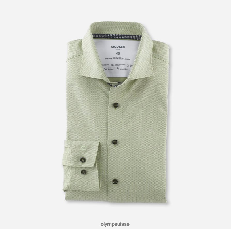 luxor 24/7 modern fit, chemise business, kent, vert lime OLYMP vêtements VVP4DB1185