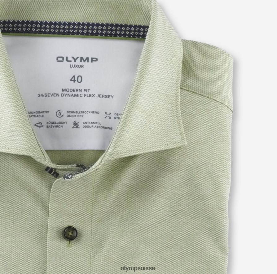 luxor 24/7 modern fit, chemise business, kent, vert lime OLYMP vêtements VVP4DB1185