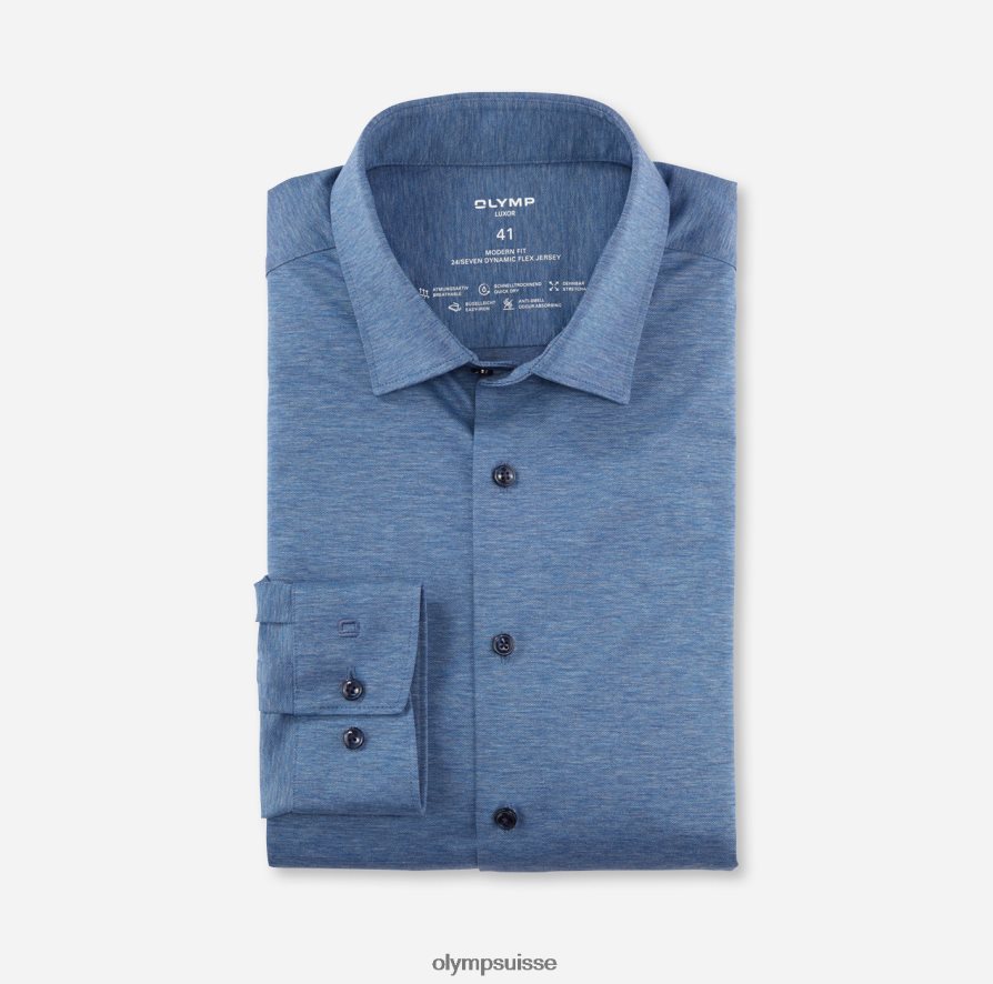 luxor 24/7 modern fit, chemise business, manches longues extra longues, new kent, bleu OLYMP vêtements VVP4DB1403