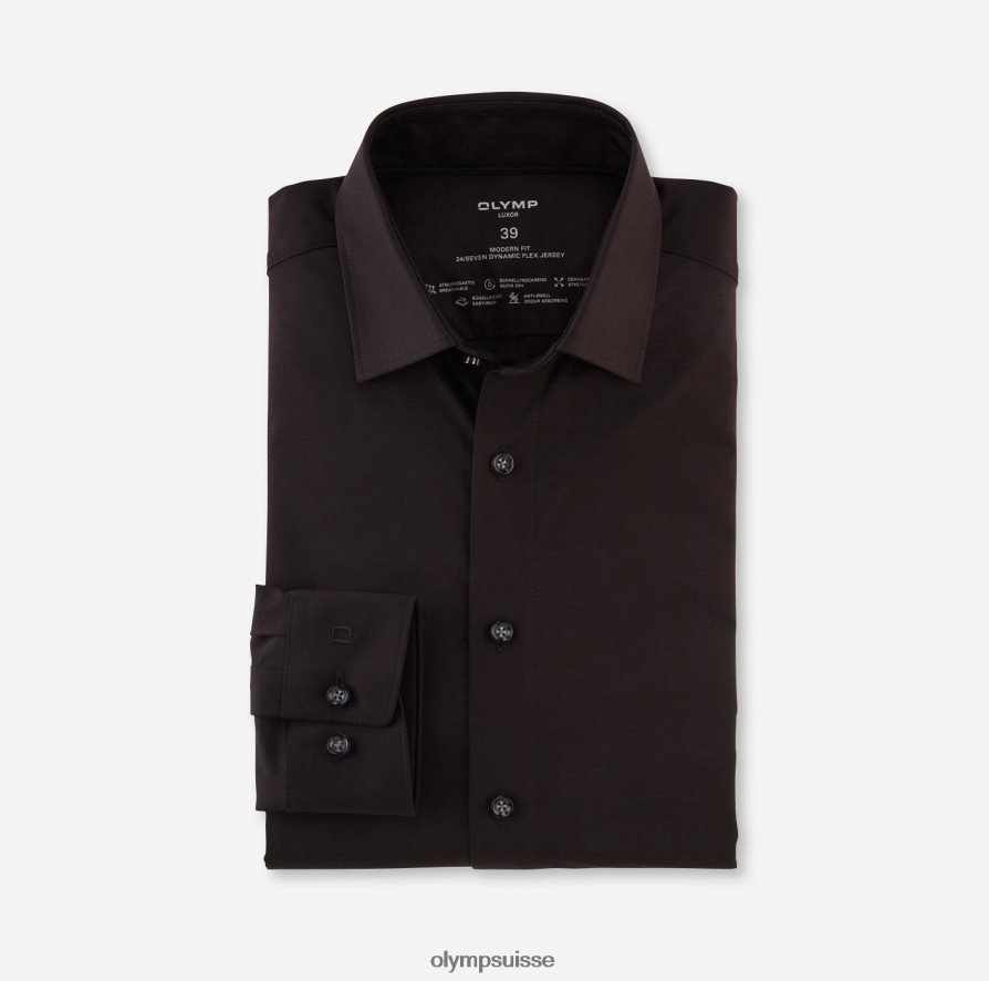 luxor 24/7 modern fit, chemise business, manches longues extra longues, new kent, noir OLYMP vêtements VVP4DB1426