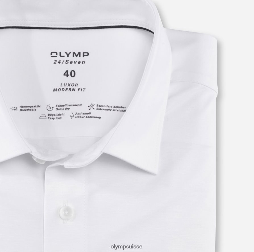 luxor 24/7 modern fit, chemise business, new kent, blanc OLYMP vêtements VVP4DB970