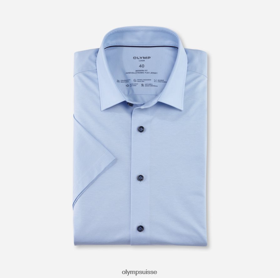luxor 24/7 modern fit, chemise business, new kent, bleu clair OLYMP vêtements VVP4DB1001